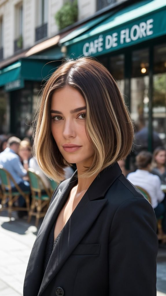Dimensional French Bob with Balayage