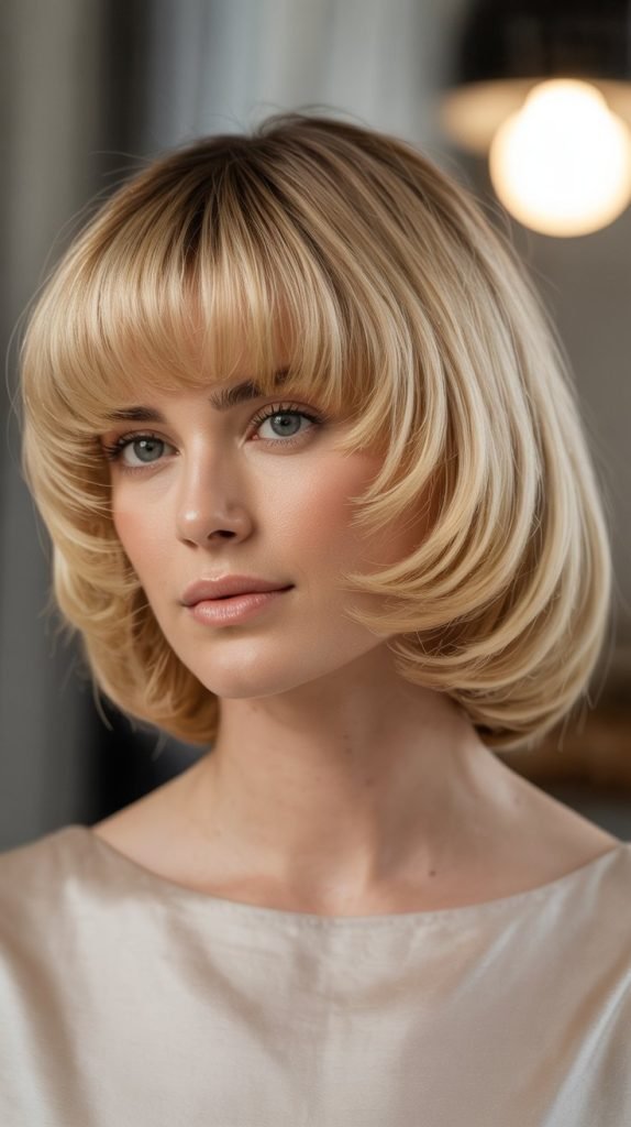  The Graduated Bob with Full Bangs