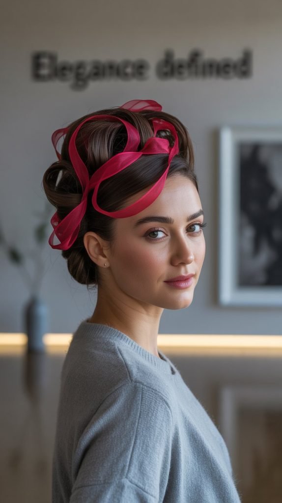 Ribbon-Woven Updo
