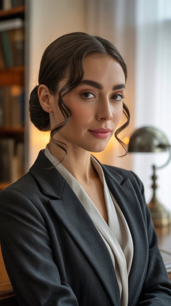  Low Bun with Face-Framing Pieces