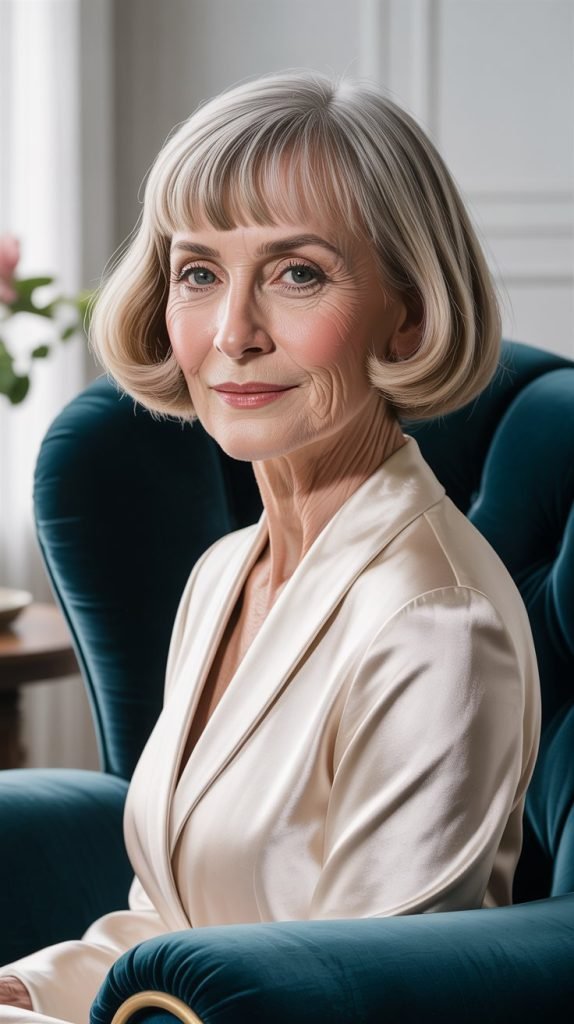 Sleek A-Line Bob with Graduated Bangs