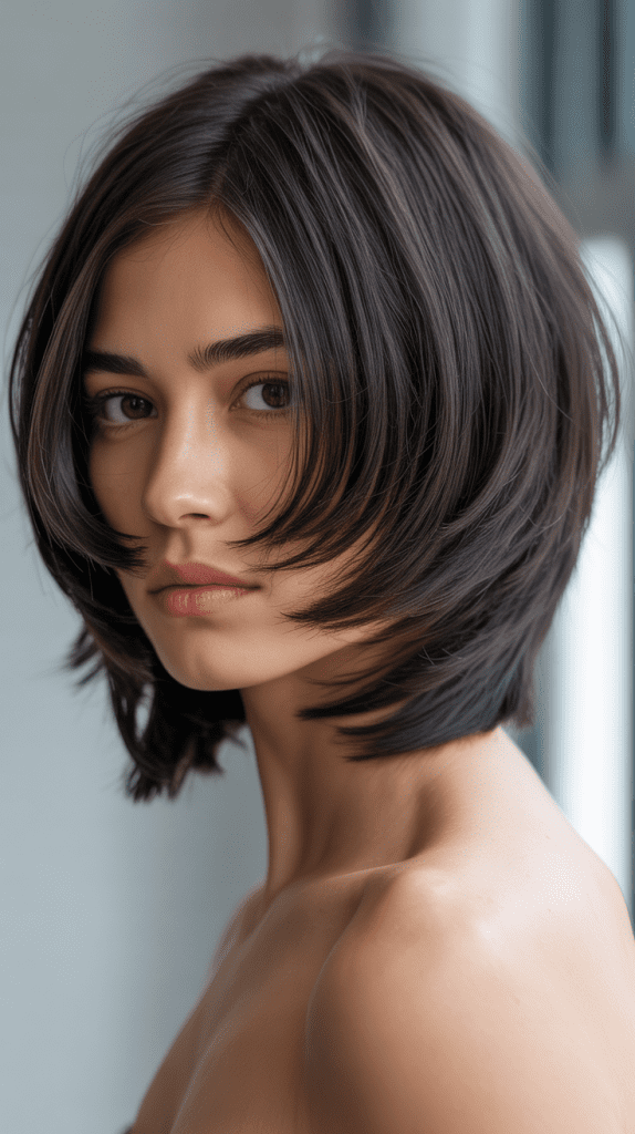 Layered Bob with Graduated Fringe