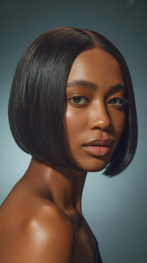 Sleek Bob with Glossy Finish