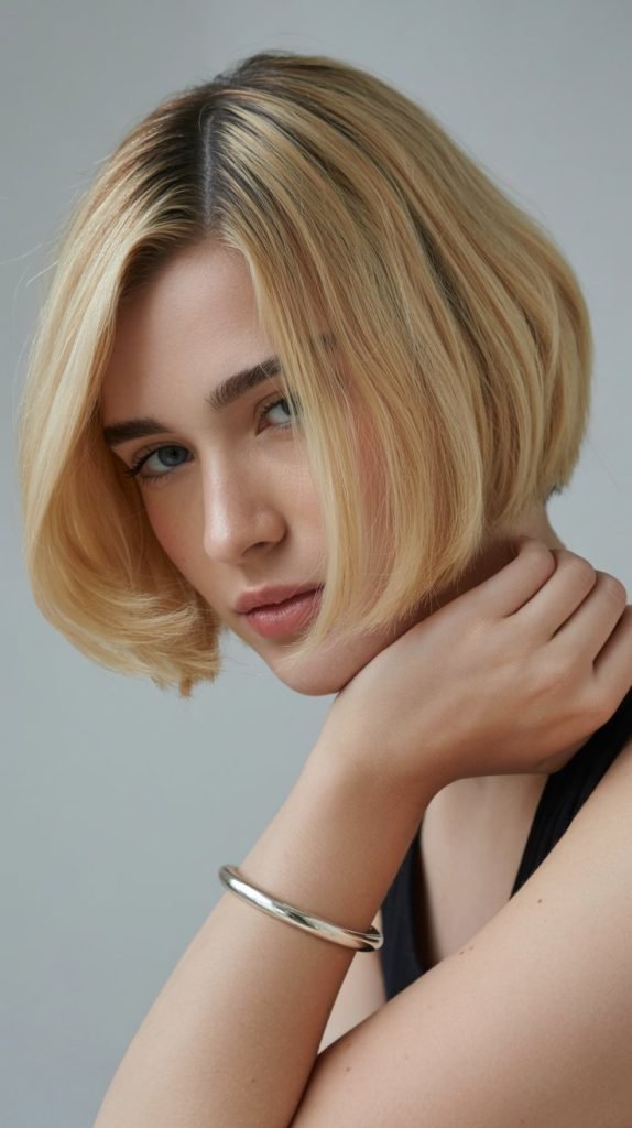 The Sleek Bob with Subtle Layers