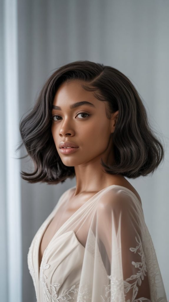 Textured Lob with Straight Styling