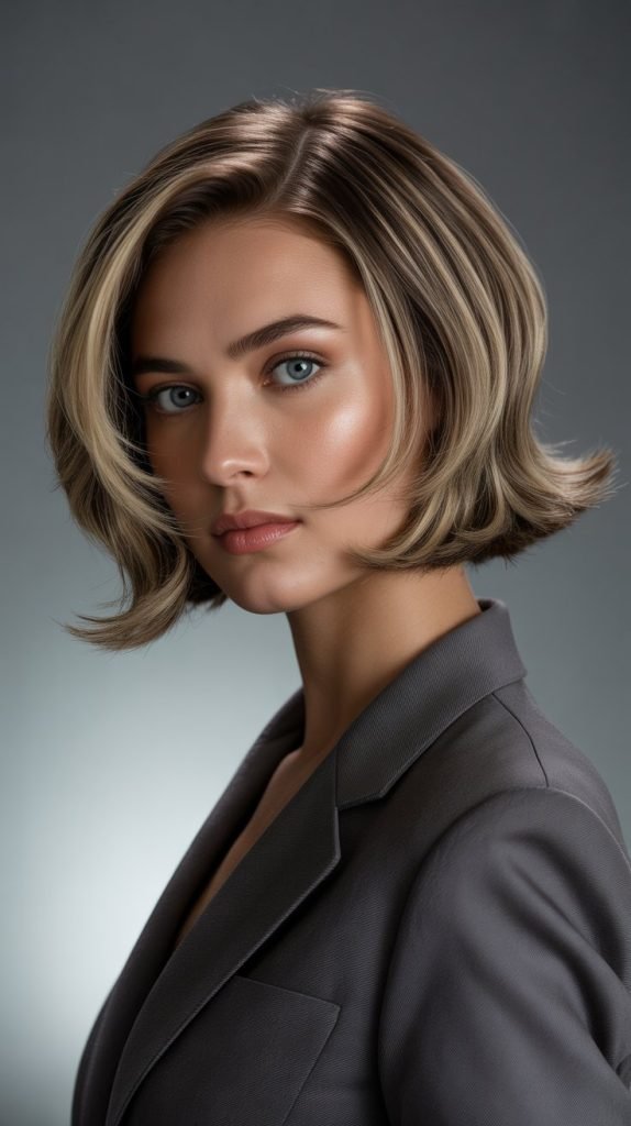 Sleek Layered French Bob
