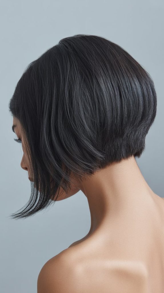 Graduated Black Blunt Bob