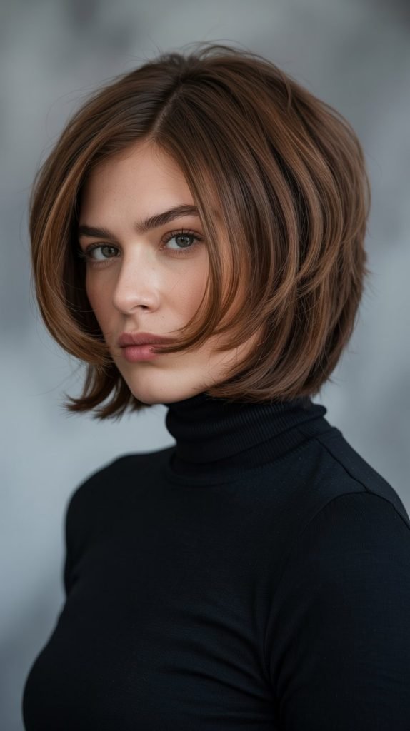 26. Feathered Bob with Graduated Layers