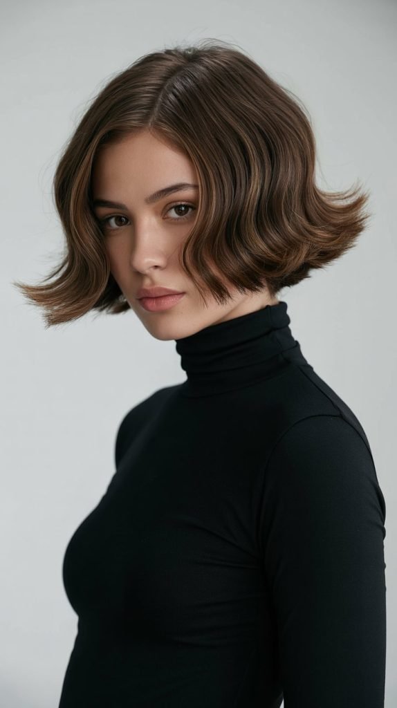 22. Feathered Bob with Blunt Cut Base