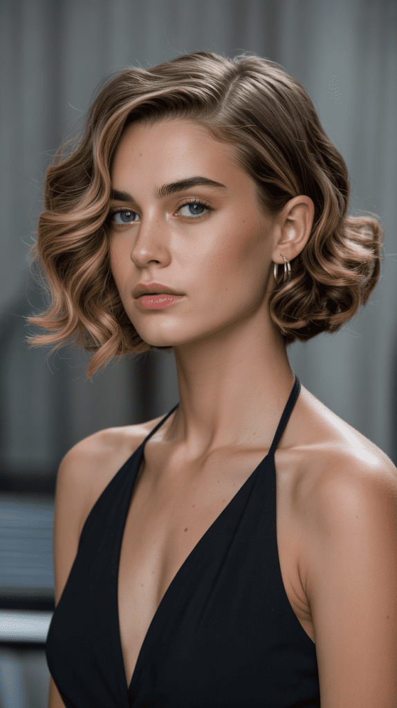 French Bob with Deep Side Part