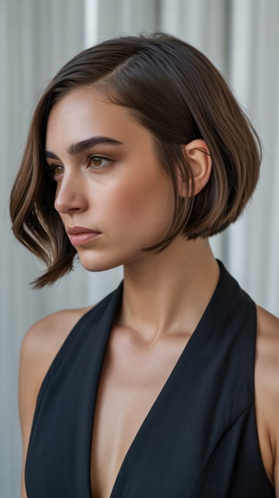 15. Structured Bob with Clean Undercut