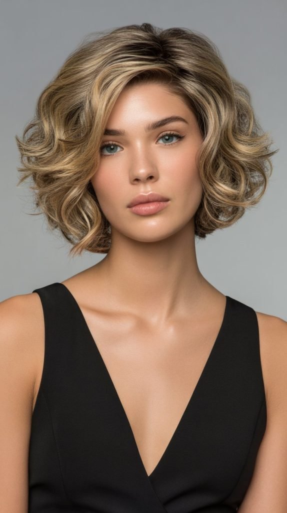 . Stacked Wavy Bob