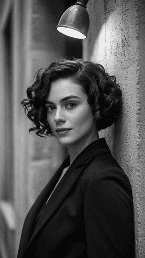 Shaggy French Bob with Corkscrew Curls