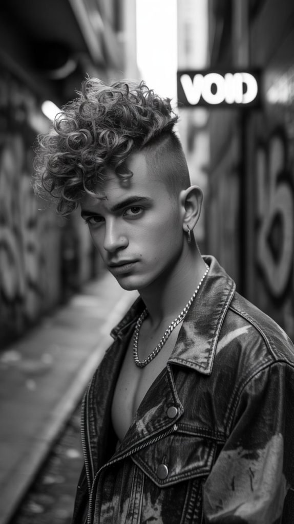 Curly Mohawk Style