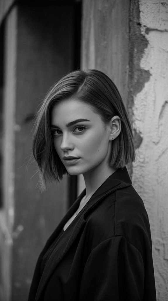 Edgy Razor-Cut Ear-Length Bob
