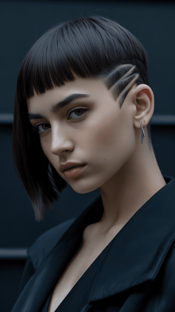  Micro-Fringe Bob with Side Undercuts
