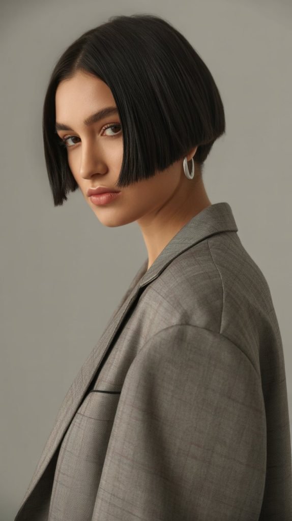 Modern Black Blunt Bob