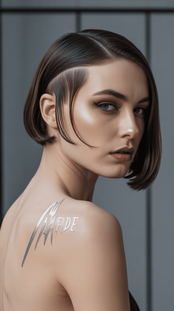 High-Fashion Editorial Bob with Avant-Garde Undercut