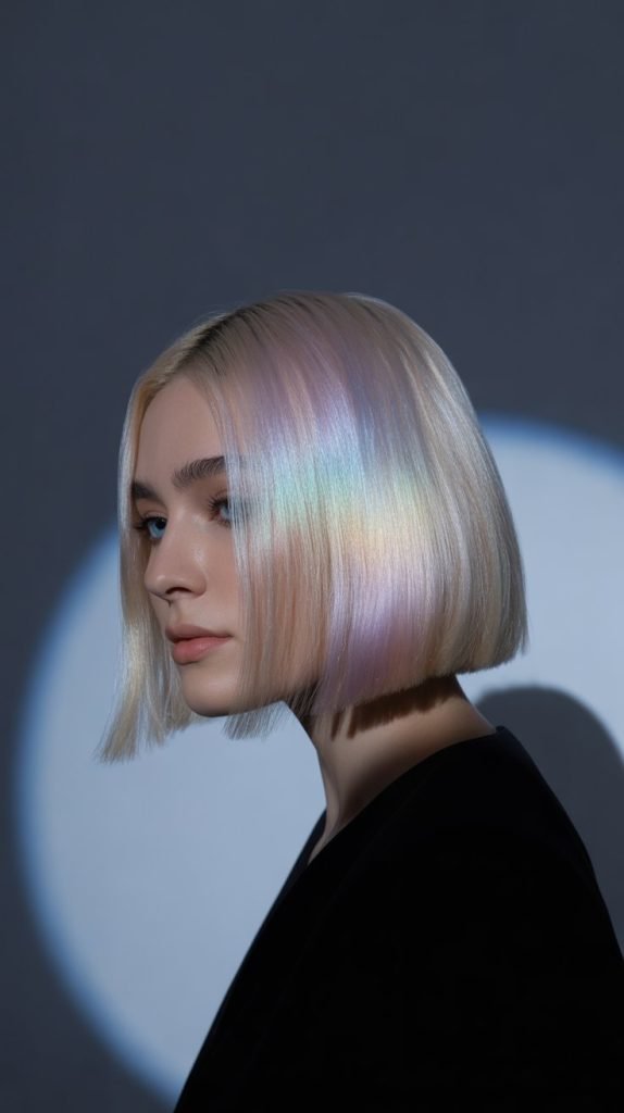 Pearl Blonde Blunt Cut