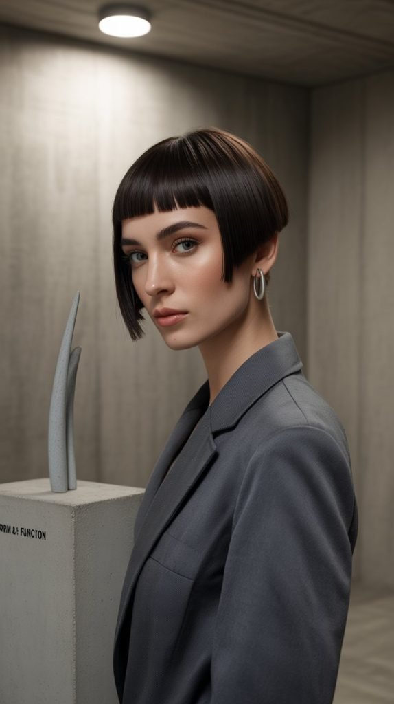 Modern Bob with Geometric Elements