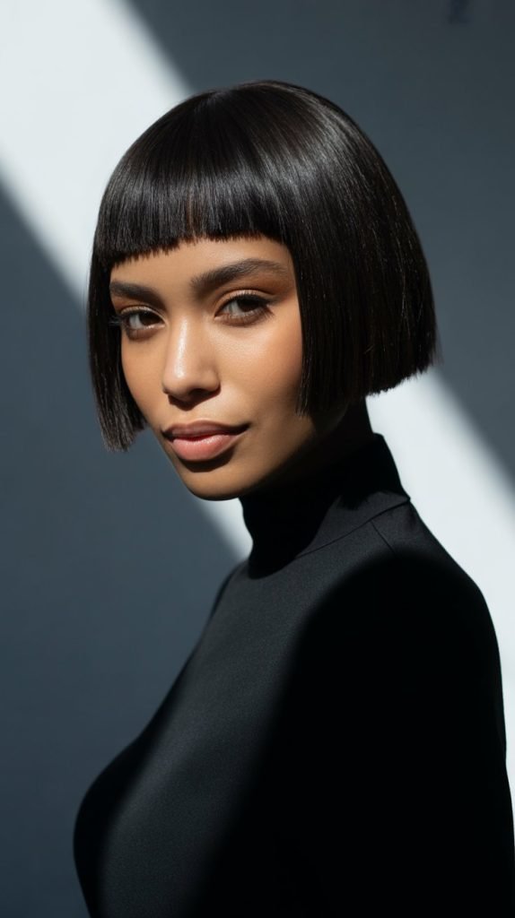 Blunt Cut Jawline Bob