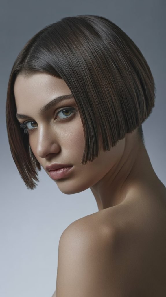Inverted Bob with Dramatic Angle