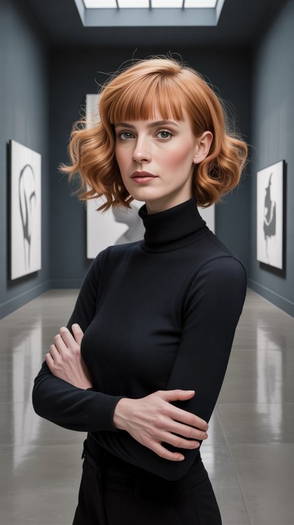 Diagonal Fringe with Spiral Curls