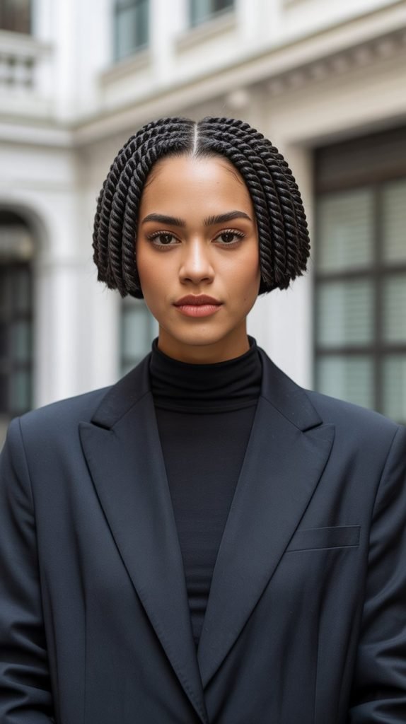 Twisted Rope Braid Bob