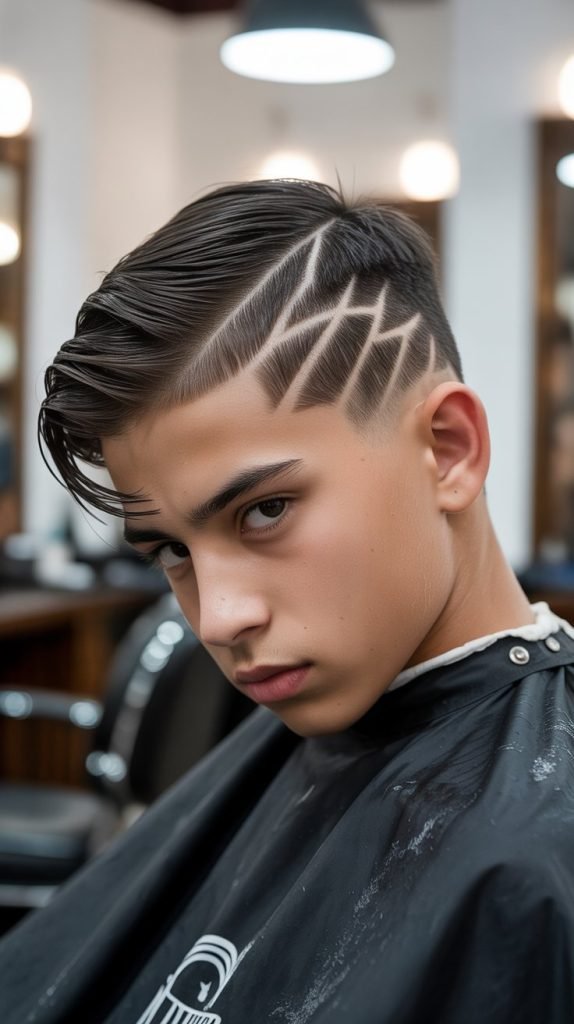 Mullet with Geometric Undercut
