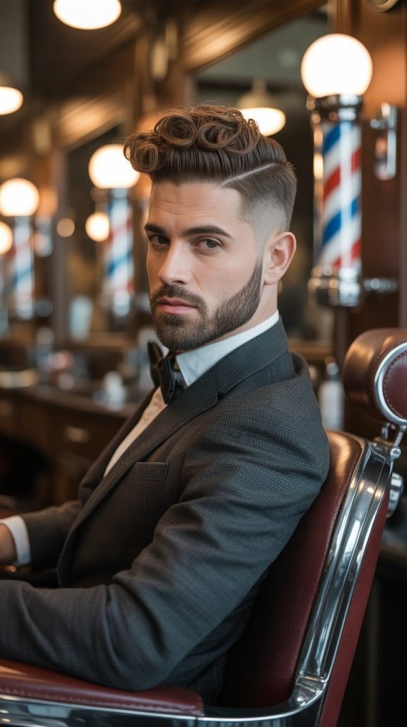 Textured Quiff with Hard Part