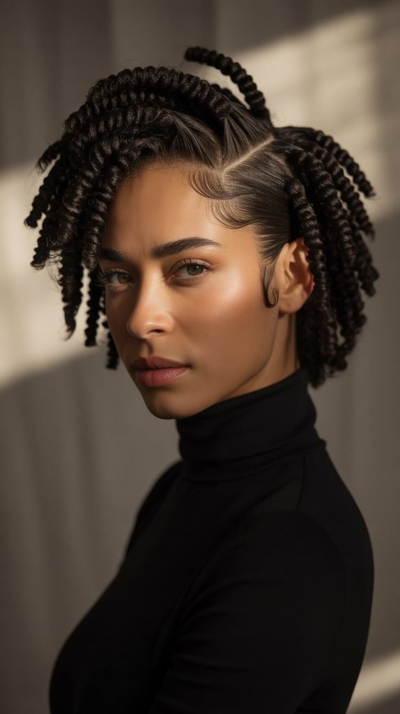 Side Part with Finger Coils