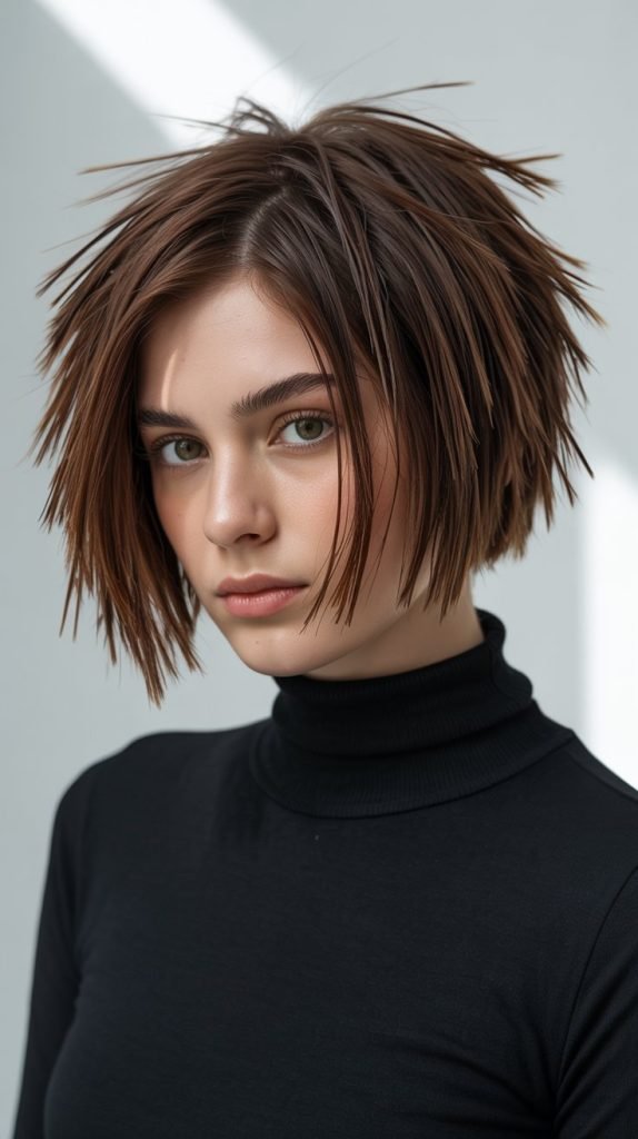 28. Feathered Bob with Piecy Texture