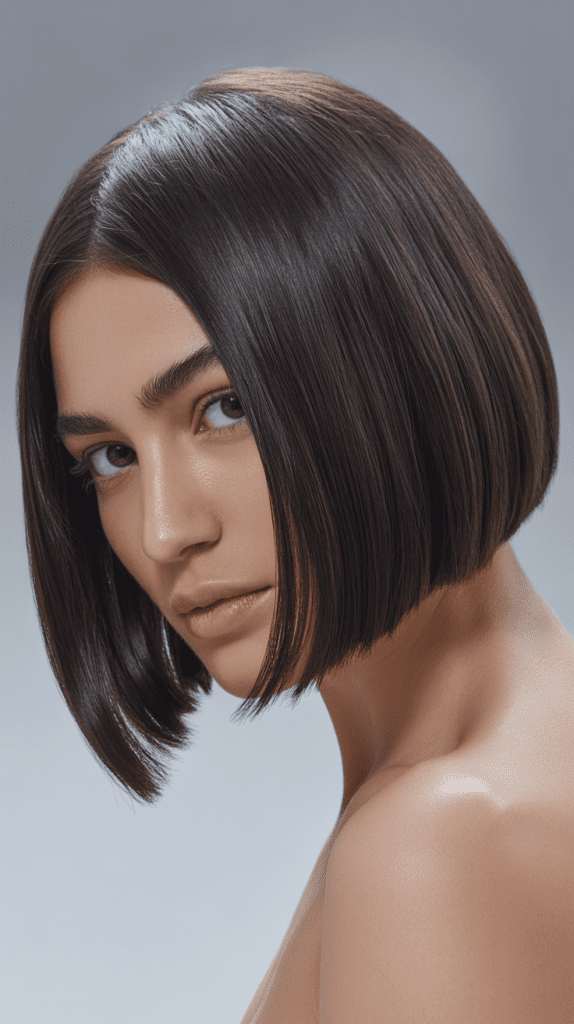 Sleek Straight Ear-Length Bob