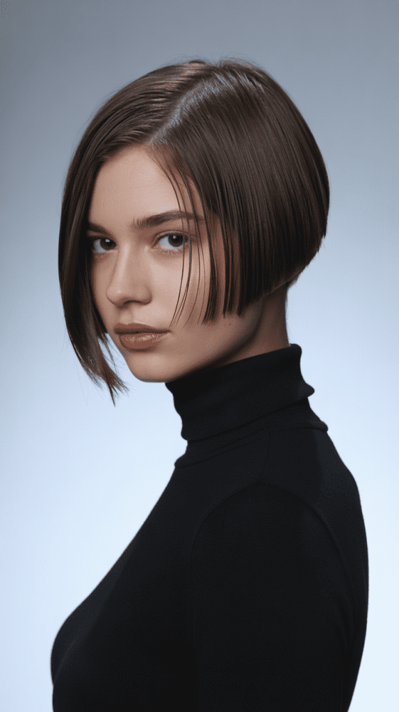 Asymmetrical Layered French Bob