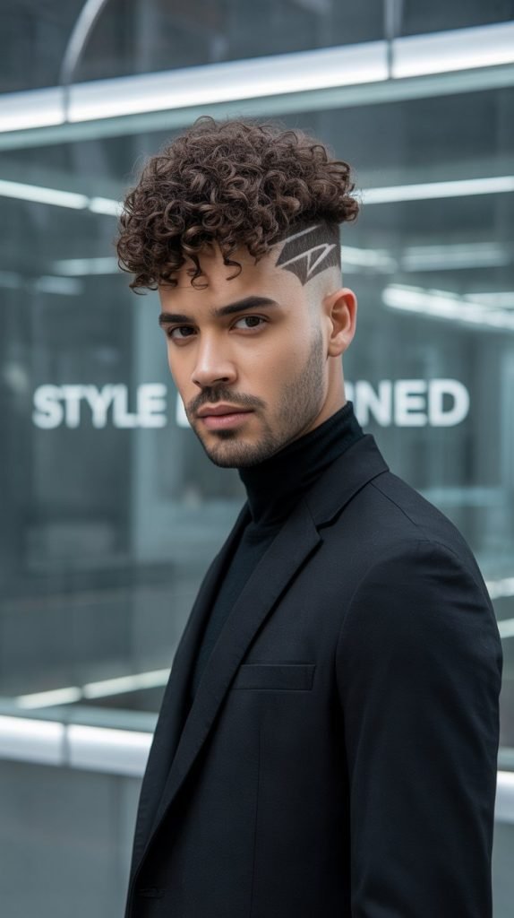 26. Curly Angular Cut