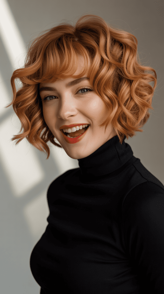 Graduated Shaggy Bob with Bouncy Curls