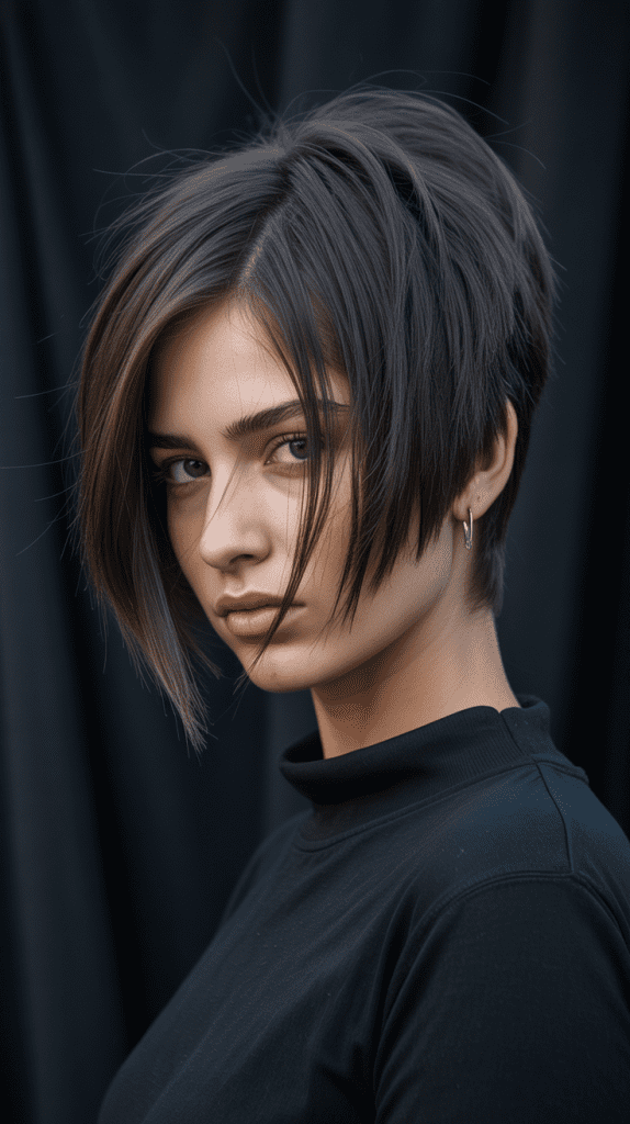 Edgy Layered French Bob
