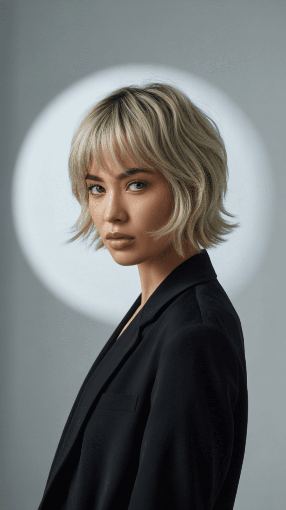 Layered French Bob with Micro Bangs