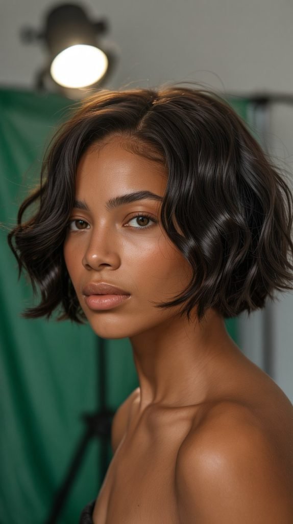 14. Textured Bob with Face-Framing Layers