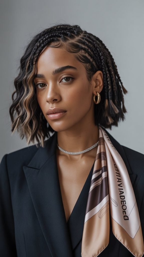 Asymmetrical Braided Bob