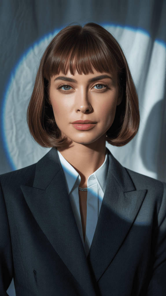 Chin-Length Bob with Bangs