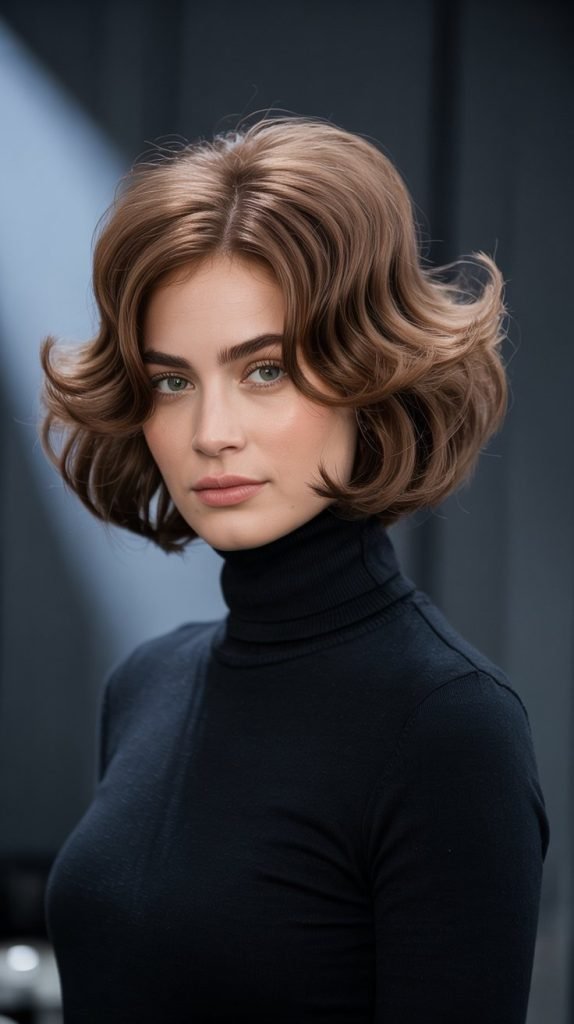 21. Feathered Bob with Voluminous Crown