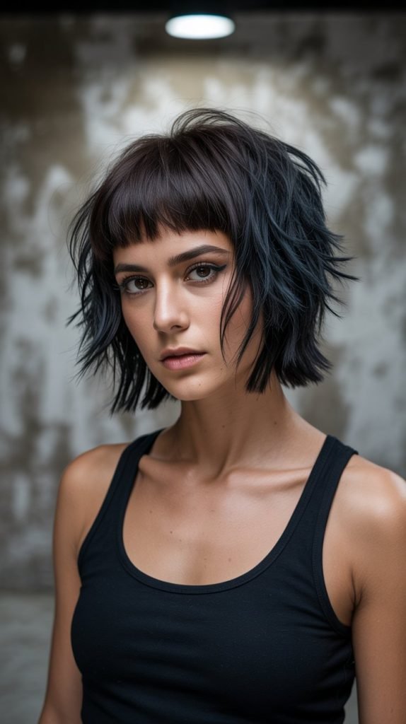 20. Shaggy Bob with Rock Star Undercut