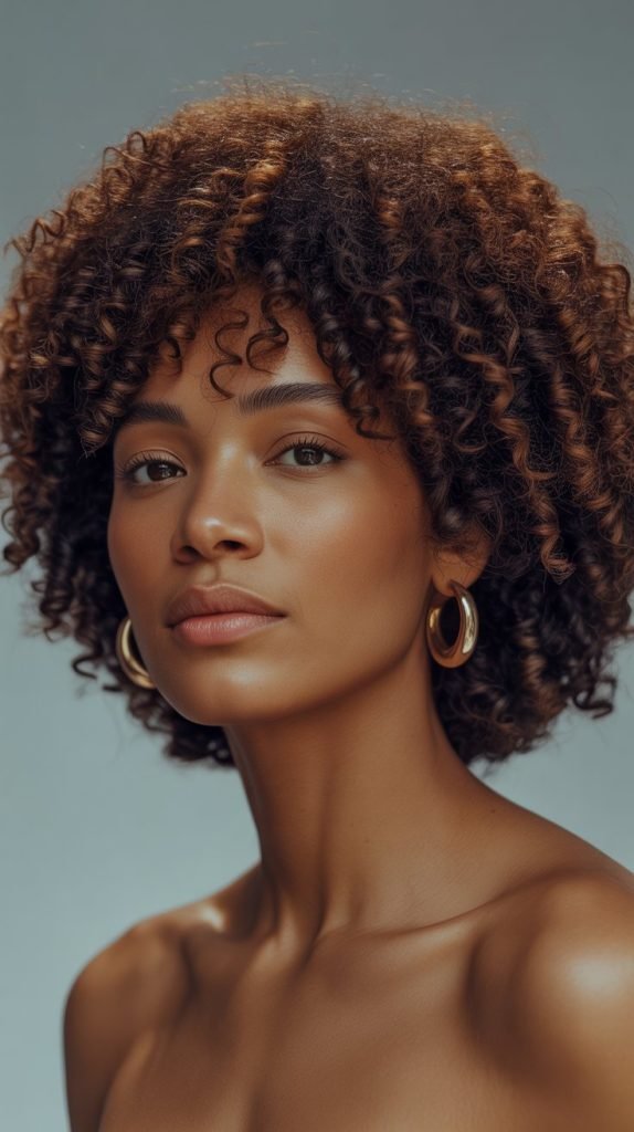  Afro-Textured Blunt Bob with Volume