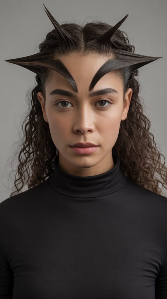 Long Curly Cut with Angular Face-Framing