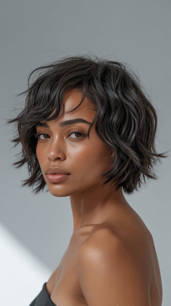 8. Razor-Cut Textured Bob