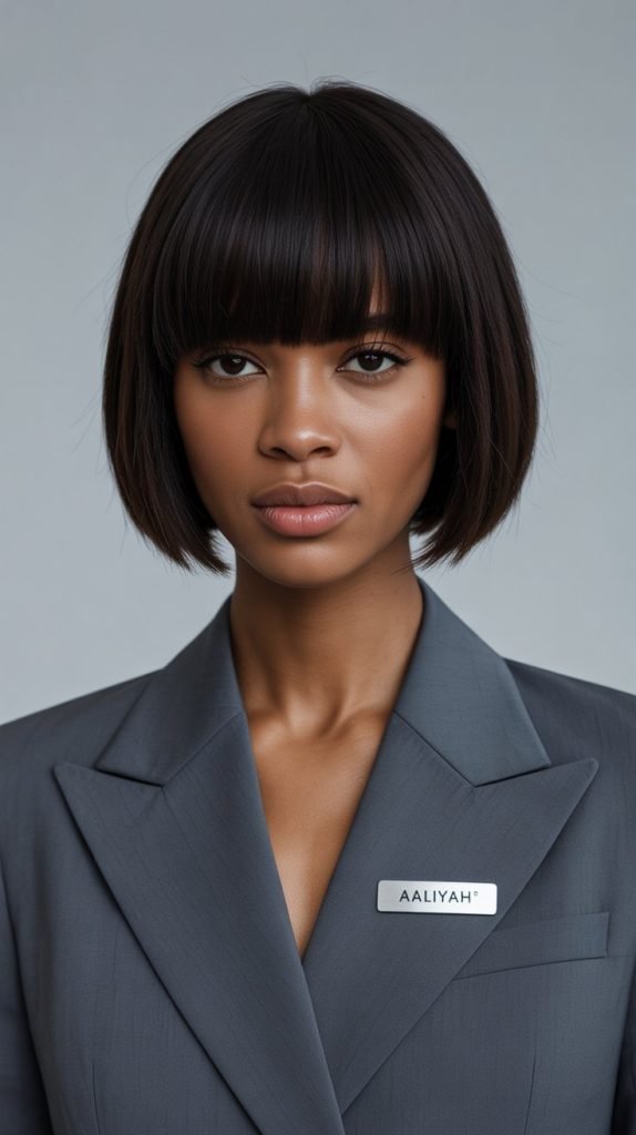Blunt Cut Bob with Bangs