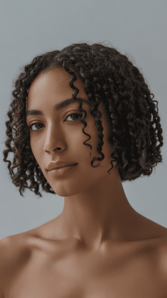  Shaggy French Bob with Twist-Out Texture