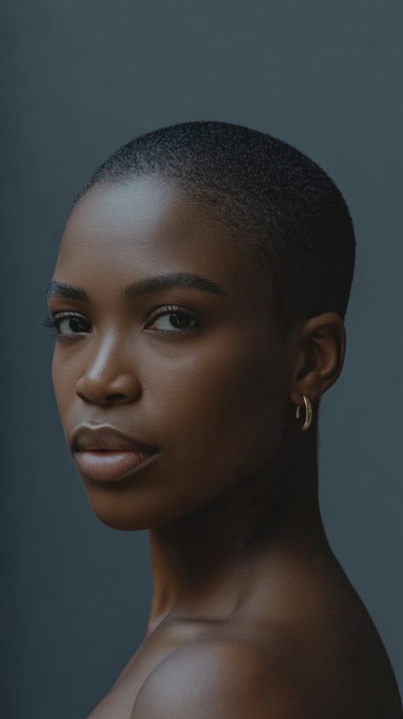 21. Straight Hair Buzz Cut