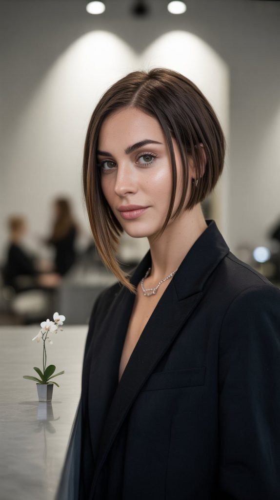  Asymmetrical Ear-Length Bob